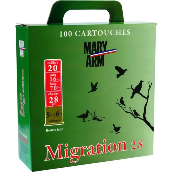 Cartouches Mary Arm Migration 28g - Cal. 20/70