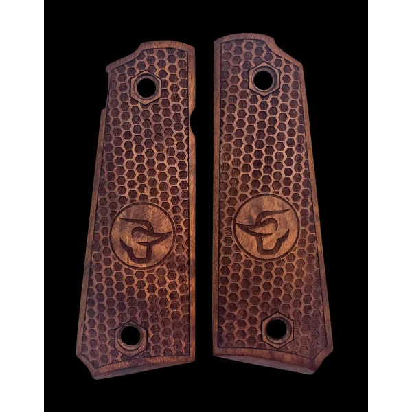 Mbt Grips PLAQUETTES BOIS PT1911 NID D'ABEILLE LOGO TAURUS