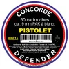 Concorde Defender Boîte de 50 cartouches cal. 9 mm PAK à blanc