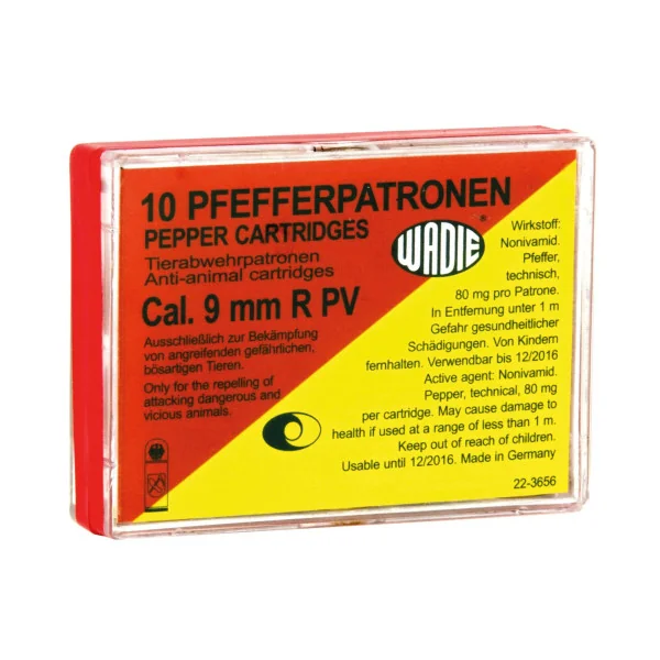 Wadie Boîte de 10 cartouches 9 mm RK à poivre
