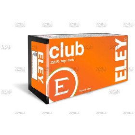 50 Cartouches Cartouches Eley Club cal. 22 LR  Chez DEVILLE ARMORY. Votre armurerie en ligne.