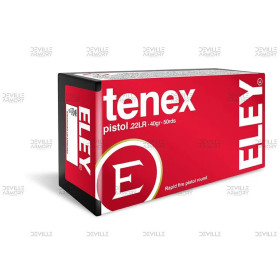 50 Cartouches Cartouches Eley Tenex Pistol cal. 22 LR  Chez DEVILLE ARMORY. Votre armurerie en ligne.