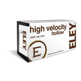 50 Cartouches ELEY High Velocity HP 22 LR  Chez DEVILLE ARMORY. Votre armurerie en ligne.