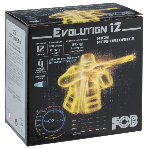 Cartouches Fob Evolution 12 - Cal. 12/70