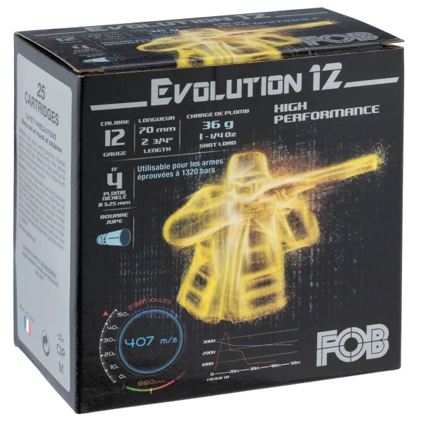 Cartouches Fob Evolution 12 - Cal. 12/70