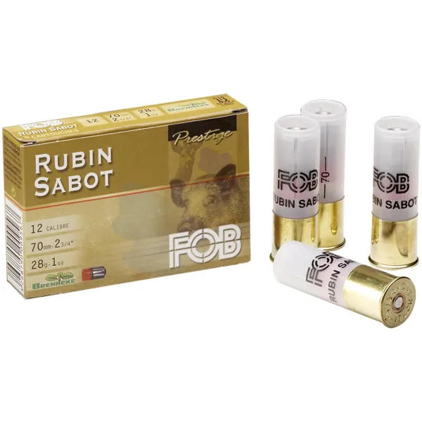 Cartouche Fob à balle Rubin sabot - Cal. 12/70