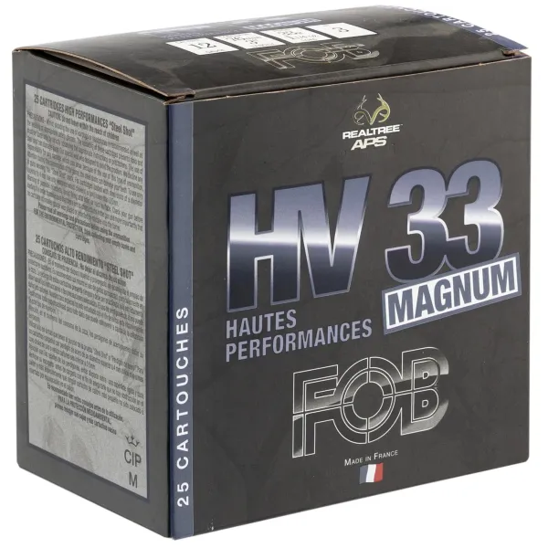 Cartouches Fob HV 33 Acier haute performance Magnum - Cal. 12/76