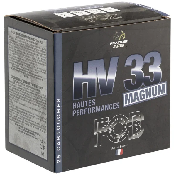 Cartouches Fob HV 33 Acier haute performance Magnum - Cal. 12/76