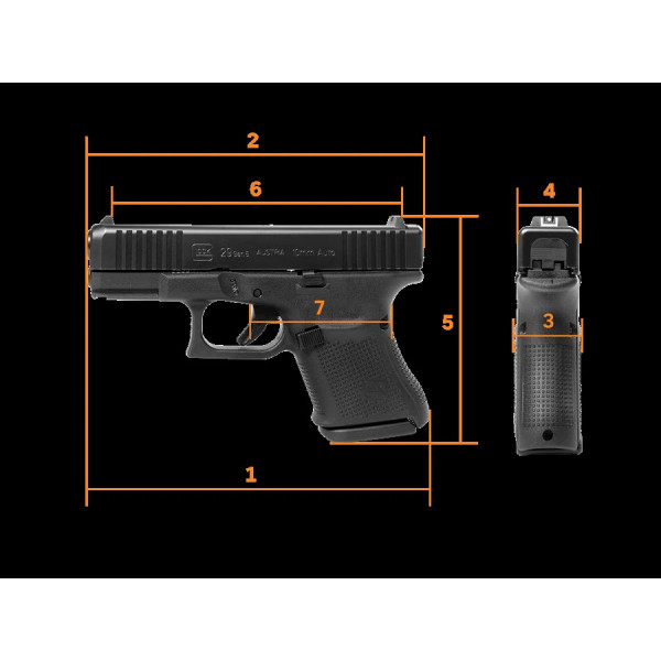 Pistolet GLOCK 29 GEN5 FS 10mm auto  Chez DEVILLE ARMORY. Votre armurerie en ligne.