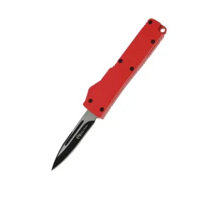 Petit couteau automatique aluminium anodisé rouge
