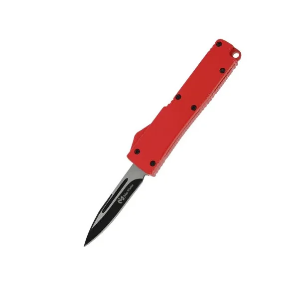 Petit couteau automatique aluminium anodisé rouge