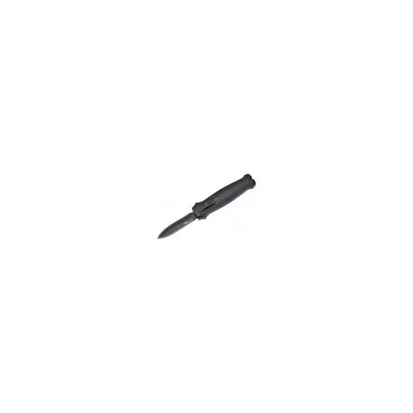 Couteau automatique aluminium anodisé noir lame double tranchant
