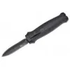 Couteau automatique aluminium anodisé noir lame double tranchant