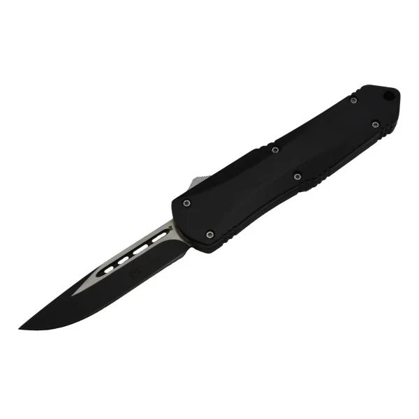 Couteau automatique lame drop point en acier MKO43K