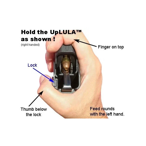 Chargette Uplula Pistolet NOIRE  Chez DEVILLE ARMORY. Votre armurerie en ligne.