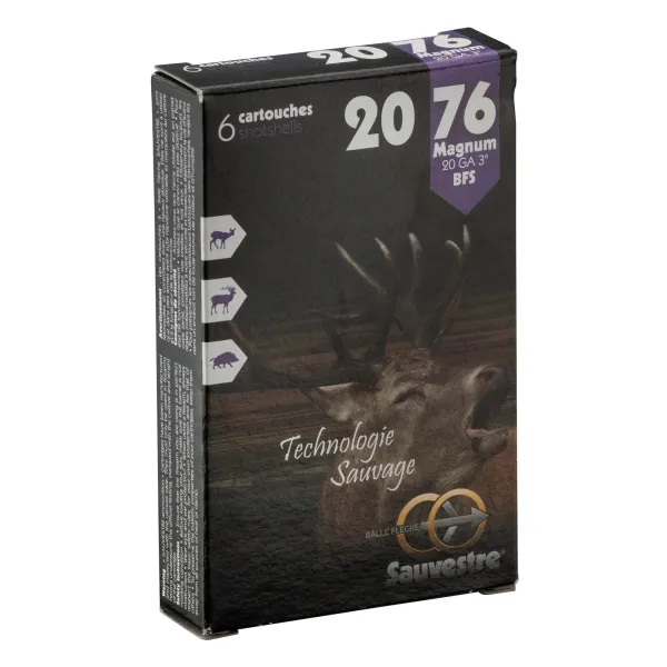 Cartouches Sauvestre grand gibier Magnum - Cal. 20-76