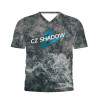 T-shirt DED CZ Shadow 2 Smoke - Gris, taille : 10XL, Nom personnalisé : Avec nom personnalisé, Type de vêtements : Régulier (Hom