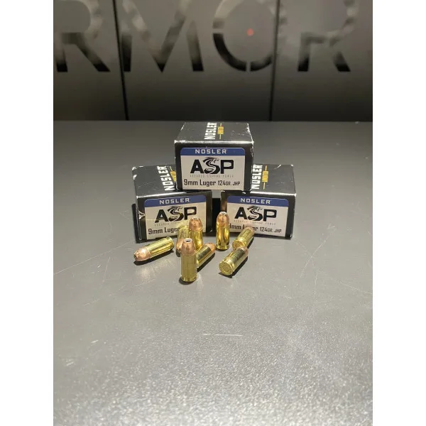 Boites de 20 Nosler JHP 9x19 124Gr