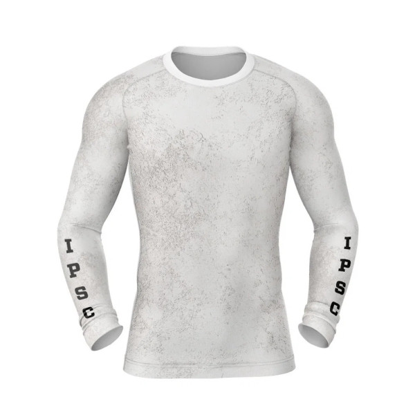 T-shirt de compression à manches longues DED IPSC Competition Blanc, taille : M, Type de vêtements : Regular (Homme)  Chez DEVIL