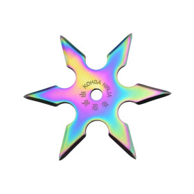 Shuriken 6 branches acier 420 couleur titane  Chez DEVILLE ARMORY. Votre armurerie en ligne.