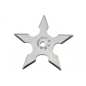 Shuriken 5 branches acier 420 silver  Chez DEVILLE ARMORY. Votre armurerie en ligne.