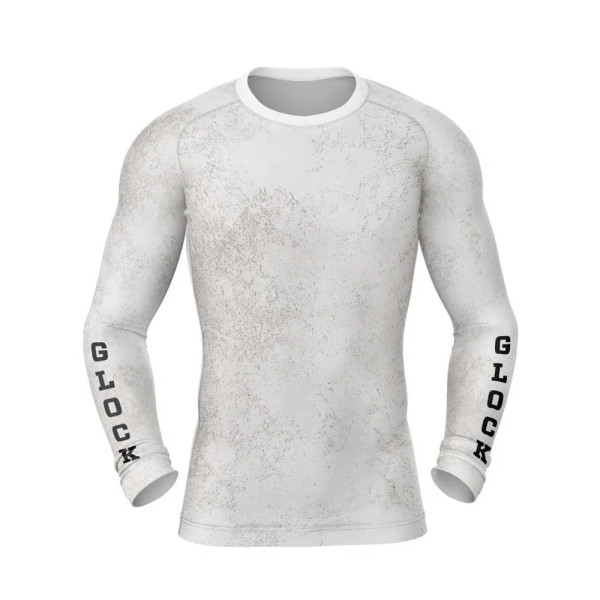 DED GLOCK Competition T-shirt de compression à manches longues Blanc, taille : 3XL, Type de vêtements : Regular (Homme)  Chez DE