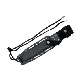 POIGNARD HERBERTZ BOWIE NOIR 18 CM SEMI-DENTEE INOX+ETUI