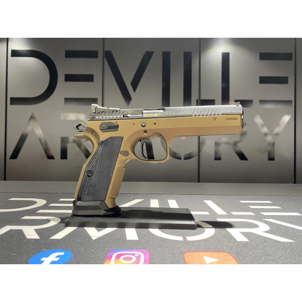 Occasion pistolet CZ 75 TS Deep bronze 9x19  Chez DEVILLE ARMORY. Votre armurerie en ligne.
