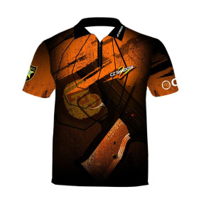T-shirt DED CZ Shadow 2 Orange, taille: S, Nom personnalisé: Avec nom personnalisé, Type de vêtements: Régulier (Hommes)  Chez D