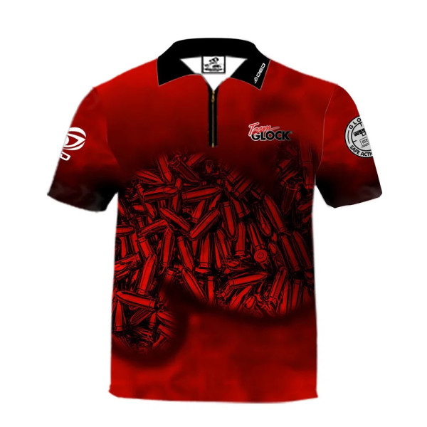 T-shirt DED Team Glock Rouge, taille : S, Nom personnalisé : Sans nom, Type de vêtements : Femme  Chez DEVILLE ARMORY. Votre arm