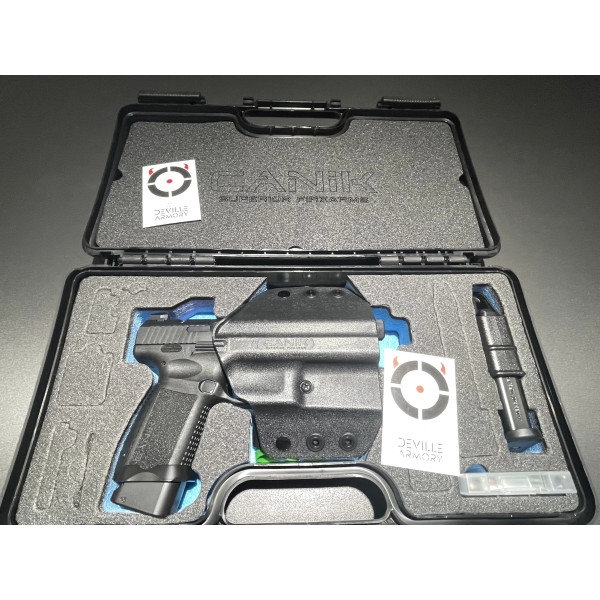 Pistolet CANIK TP-9 ELITE COMBAT NOIR 9X19  Chez DEVILLE ARMORY. Votre armurerie en ligne.