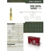 Sellier Bellot Cartouches S&B 308 Winchester HPBT 168GRS / 10,9G