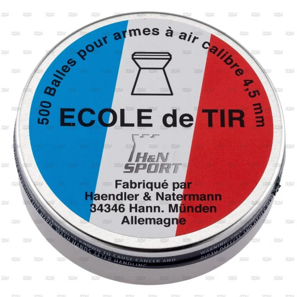 H & N Sport Carton de 25000 Plombs Ecole de tir 4,5 mm "4.49"