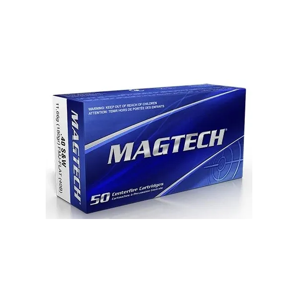 50 Cartouches MAGTECH 40SW 180GR FMJ FLAT