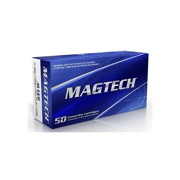 50 Cartouches MAGTECH 40SW 180GR FMJ FLAT
