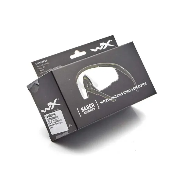 Wiley X 303 SABER ADV Clear Matte Black Frame w/Bag