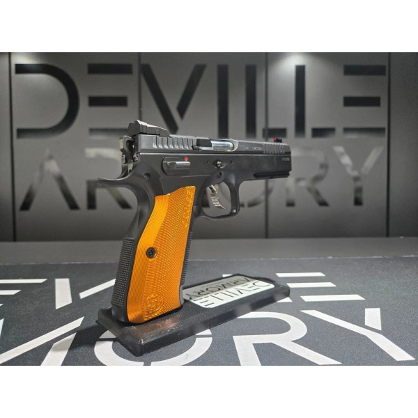 Pistolet CZ Shadow 2 Orange 9X19  Chez DEVILLE ARMORY. Votre armurerie en ligne.