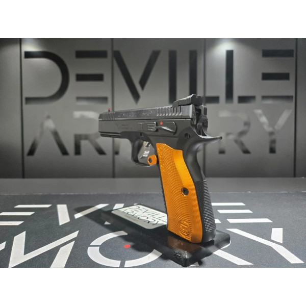 Pistolet CZ Shadow 2 Orange 9X19  Chez DEVILLE ARMORY. Votre armurerie en ligne.