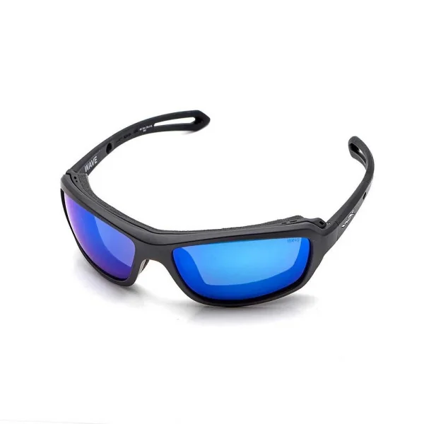Wiley X CCWAV10 WAVE Captivate Blue Mirror Cadre noir mat