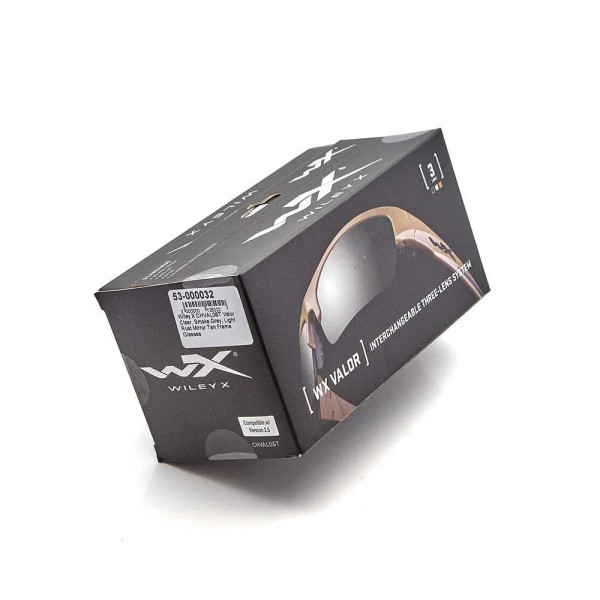 Wiley X CHVAL06T Valor Lunettes à monture marron clair, gris fumé et rouille clair  Chez DEVILLE ARMORY. Votre armurerie en lign