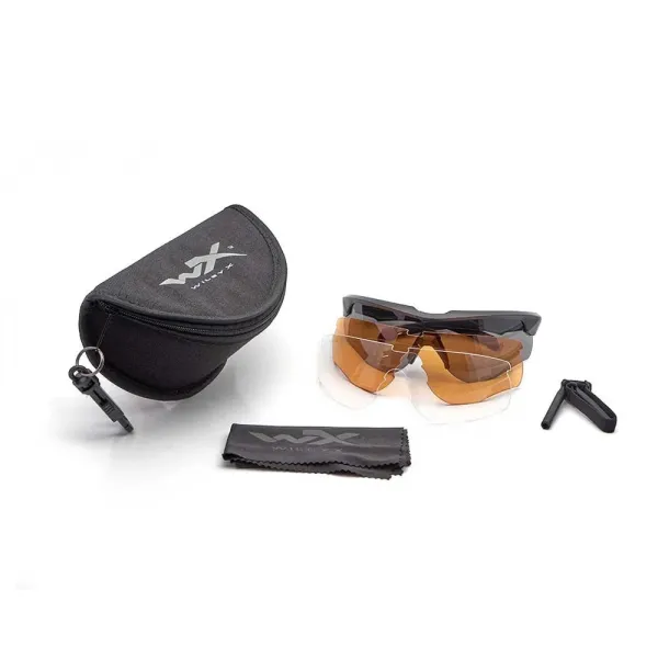WILEY X 2852 ROGUE COMM Gris/Clear/Light Rust Matte Noir Carcasse