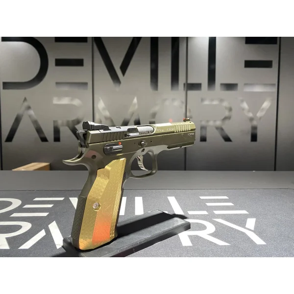 Pistolet Cz Shadow 2 OR Cerakote Grenn 9x19 + Plaquette custom