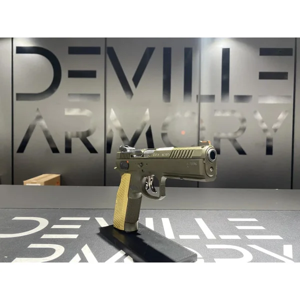 Pistolet Cz Shadow 2 OR Cerakote Grenn 9x19 + Plaquette custom