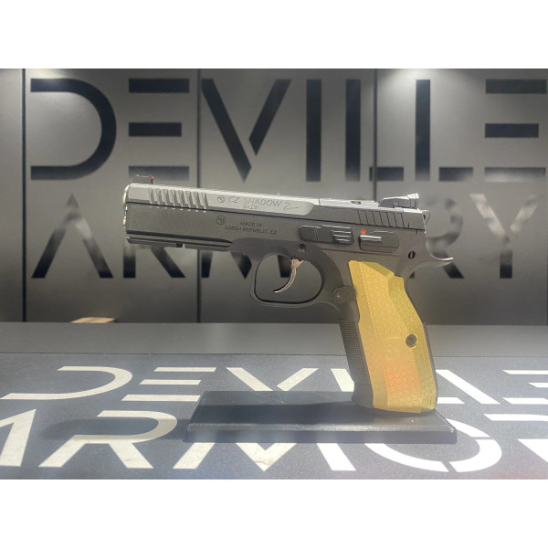 Pistolet Cz Shadow 2 Bushing OR Cerakote Cobalt 9x19 + Plaquette custom  Chez DEVILLE ARMORY. Votre armurerie en ligne.