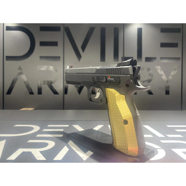 Pistolet Cz Shadow 2 Bushing OR Cerakote Cobalt 9x19 + Plaquette custom  Chez DEVILLE ARMORY. Votre armurerie en ligne.