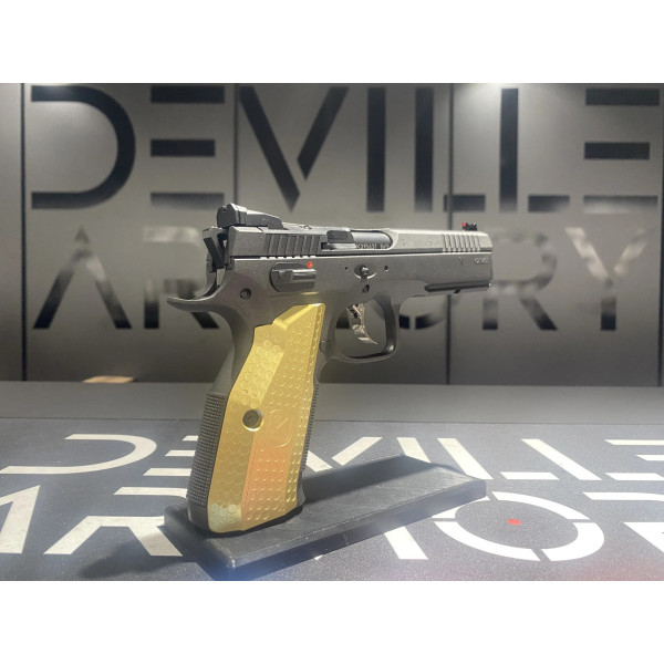 Pistolet Cz Shadow 2 Bushing OR Cerakote Cobalt 9x19 + Plaquette custom  Chez DEVILLE ARMORY. Votre armurerie en ligne.