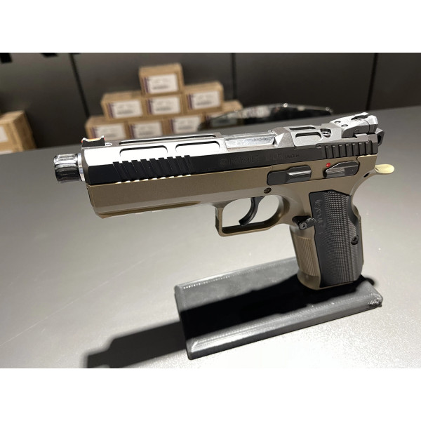 Pistolet KMR L-02 UMBRA OR 5'' 9x19  Chez DEVILLE ARMORY. Votre armurerie en ligne.