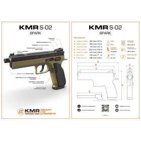 Pistolet KMR S-02 SPARK 22LR  Chez DEVILLE ARMORY. Votre armurerie en ligne.