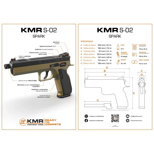 Pistolet KMR S-02 SPARK 22LR