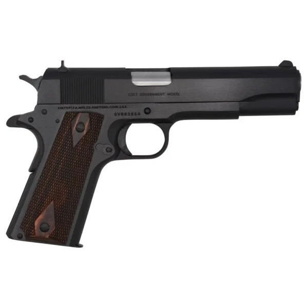 Pistolet Colt Government Model, 5" National Match Barrel, .45 ACP, Series 70, Blued Finish, CIP  Chez DEVILLE ARMORY. Votre armu